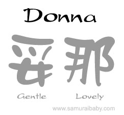 donna kanji name